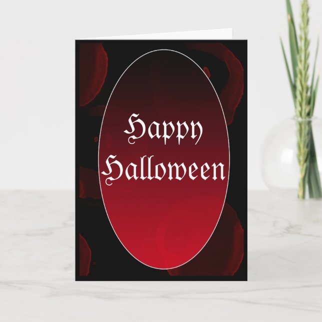 Tarjeta Vampiro gótico HappyHalloween (Anverso)