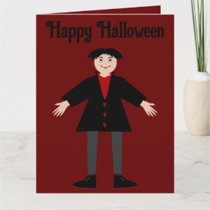 Tarjeta Vampiro Personalizado de Halloween Lindo