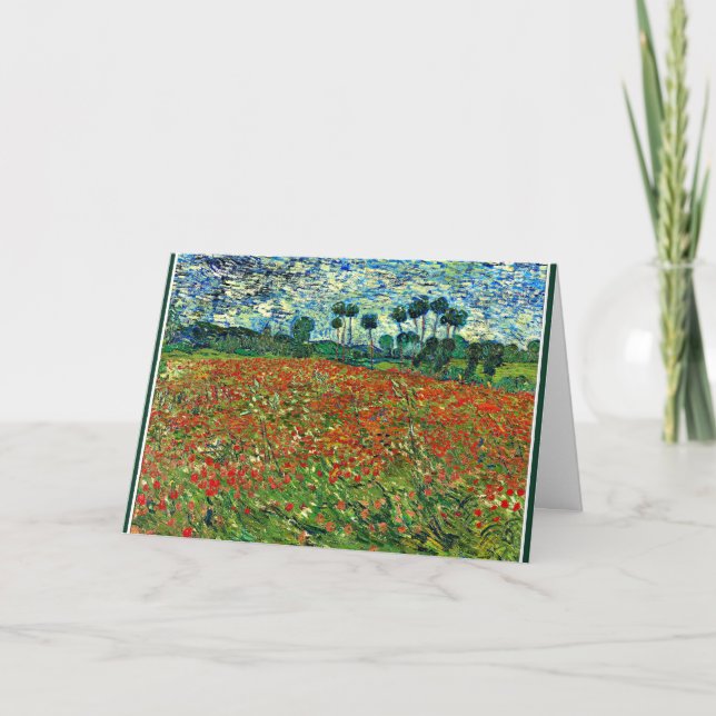 Tarjeta Van Gogh - Campo de amapola (Anverso)