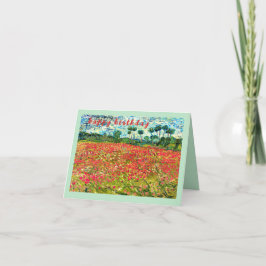 Tarjeta VAN GOGH Classic "Field with Poppies" Cumpleaños
