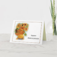 Van Gogh doce girasoles feliz aniversario