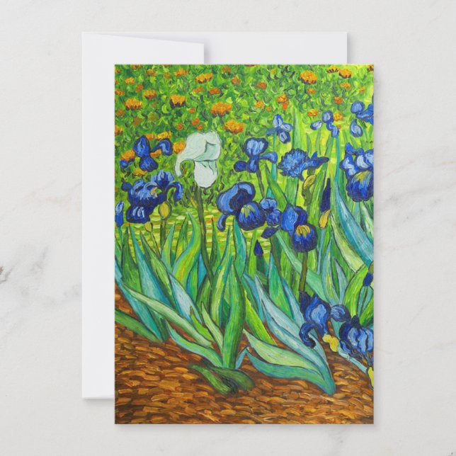 Tarjeta Van Gogh Irises (Anverso)