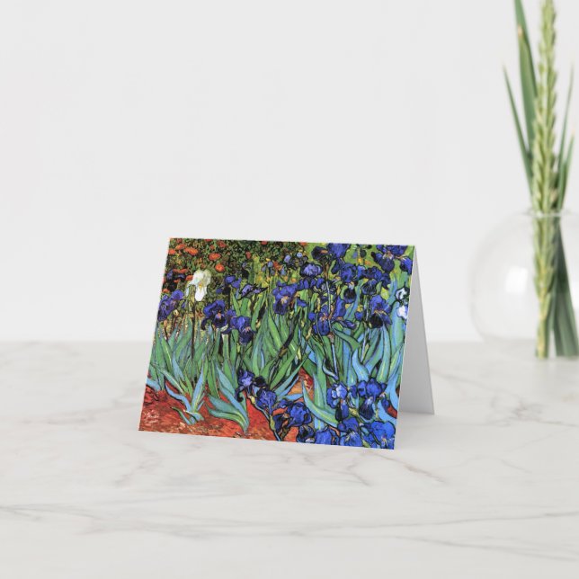 Tarjeta Van Gogh Irises (F608) Bella Artes de cosecha (Anverso)