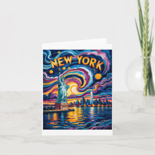 Tarjeta Van Gogh Noche Estrellada Arte Nueva York Libertad