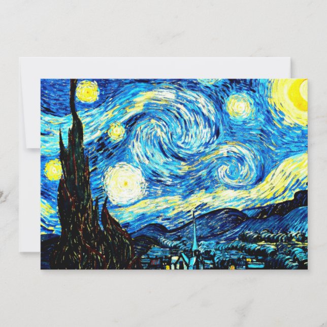 Tarjeta Van Gogh - Noche Starry (Anverso)
