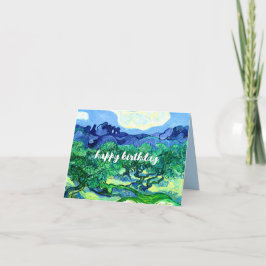 Tarjeta VAN GOGH "Olive Tress" Aniversario de la pintura c