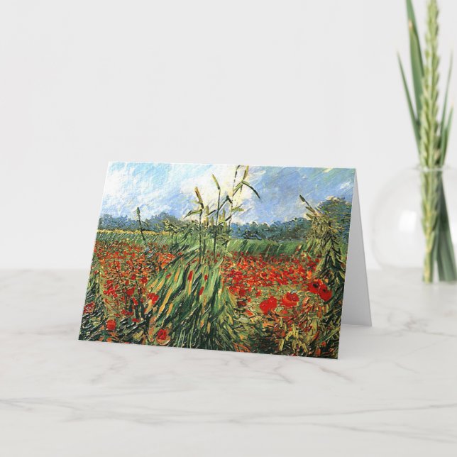 Tarjeta Van Gogh - Orejas verdes del trigo (Anverso)