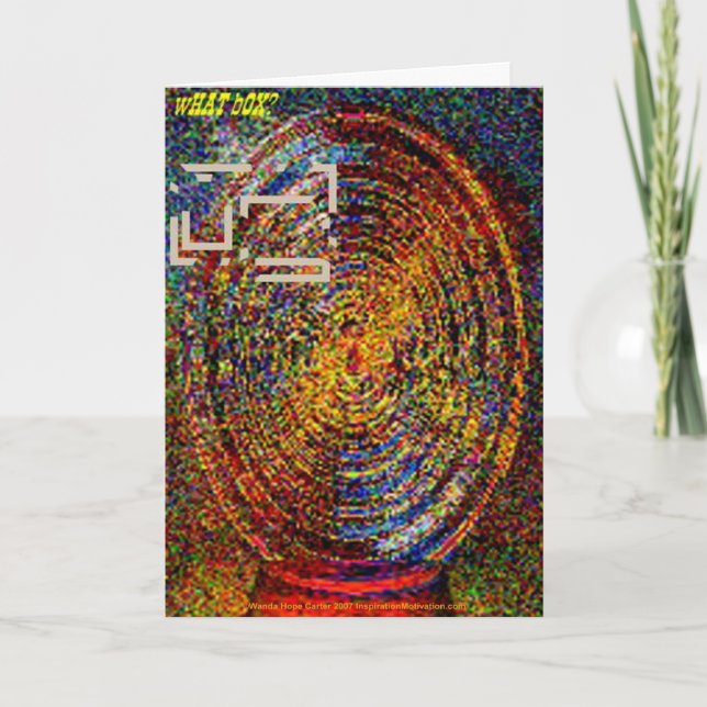 Tarjeta Van Gogh que piensa fuera en de la caja (Anverso)