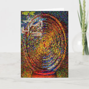 Tarjeta Van Gogh que piensa fuera en de la caja