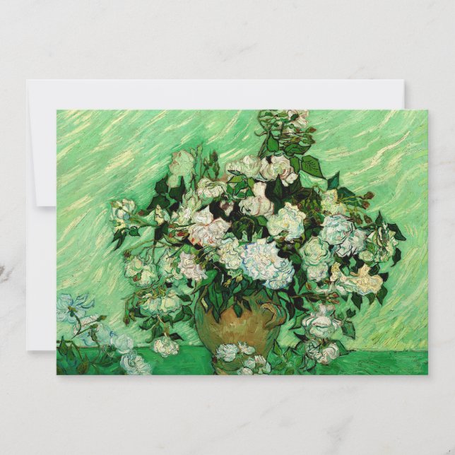 Tarjeta Van Gogh - Rosas blancas (Anverso)