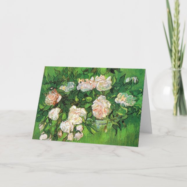 Tarjeta Van Gogh - rosas rosas rosas (Anverso)