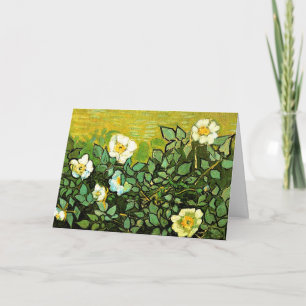 Tarjeta Van Gogh - Rosas salvajes, pintura Van Gogh,
