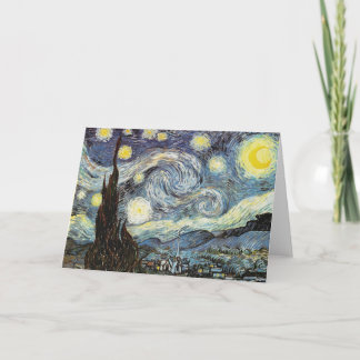 Tarjeta Van Gogh Starry Night Fine Art
