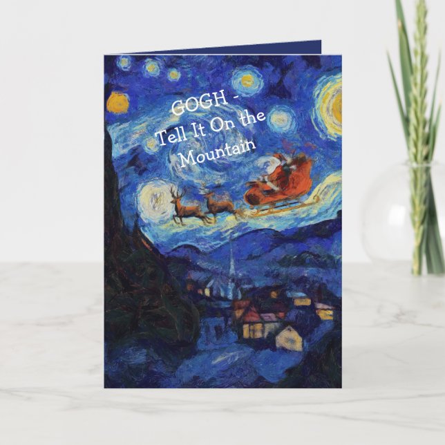 Tarjeta Van Gogh Starry Night St Nicholas In St Remy (Anverso)