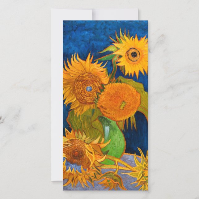 Tarjeta Van Gogh Sunflowers (Anverso)