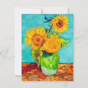 Tarjeta Van Gogh Sunflowers