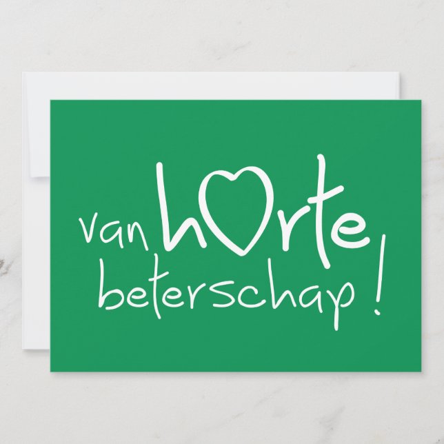 Tarjeta Van harte beterschap ! (Anverso)