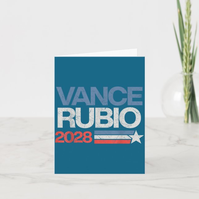 Tarjeta Vance Rubio 2028 Presidente Jd Vance Marco Rubio U (Anverso)