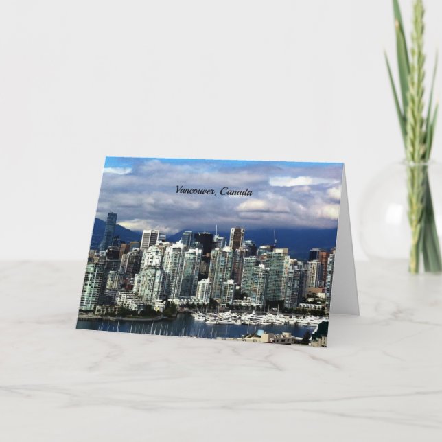 Tarjeta Vancouver, Columbia Británica, paisaje urbano de C (Anverso)