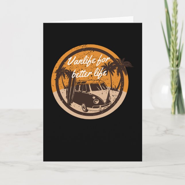 Tarjeta Vanlife para una vida mejor (Anverso)