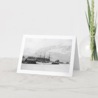 Tarjeta Vapor atracado en Seward, Alaska 1916