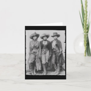 Tarjeta Vaqueira negra afroamericana de western country