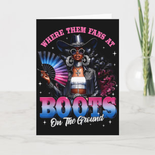 Tarjeta Vaquera con botas en el terreno mujeres negras Áfr