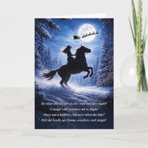 Tarjeta Vaquera de Navidad Country Western con Santa