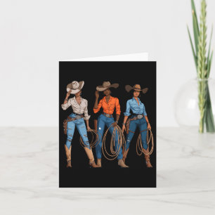 Tarjeta Vaquera Negra Estadounidense Afroamericana País Oc