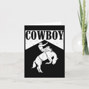 Tarjeta Vaquera niña Rodeo País de Caballo Motociclista Oc