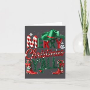 Tarjeta Vaquera Occidental Cómo Estás Feliz Navidad Todos 