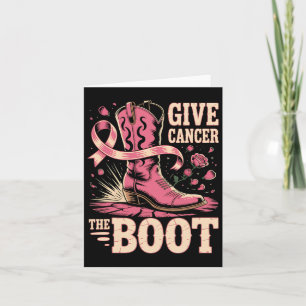 Tarjeta Vaquero Con Cáncer De Mama Da Cáncer A La Vaquera