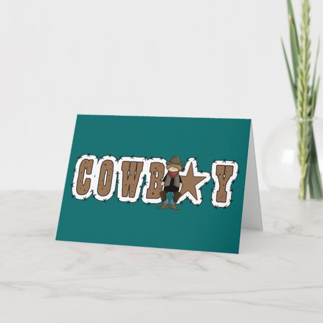 Tarjeta Vaquero Congrats - nuevo trabajo o promoción (Anverso)