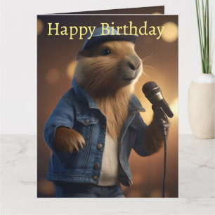 Tarjeta "Vaquero de Capybara: Serenading the Wild West"