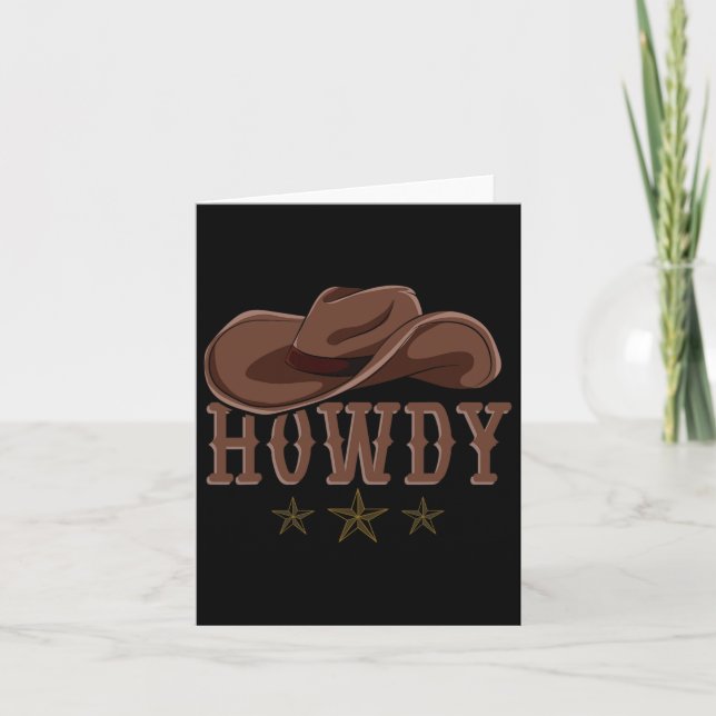 Tarjeta Vaquero del país Gorra de Cowboy occidental (Anverso)