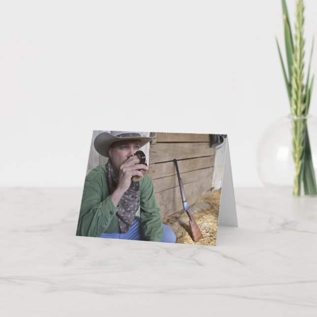 Tarjeta Vaquero Notecard (Anverso)