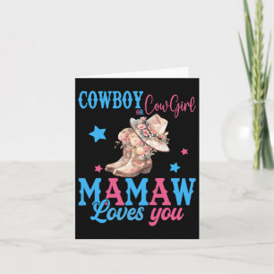 Tarjeta Vaquero o Vaquera Mamaw te Ama Revelación de Géner