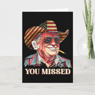 Tarjeta Vaquero Occidental Trump Te Perdiste Bandera Ameri