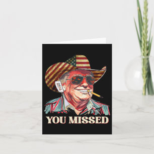 Tarjeta Vaquero Occidental Trump Te Perdiste Bandera Ameri
