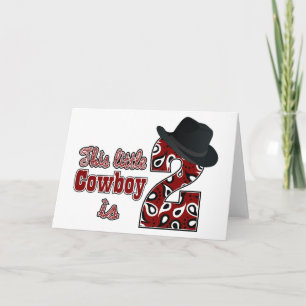 Tarjeta Vaquero Segundo Cumpleaños