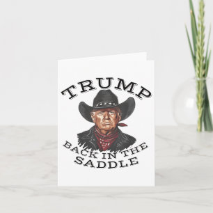 Tarjeta Vaquero Trump De Nuevo En La Inauguración De La Ca