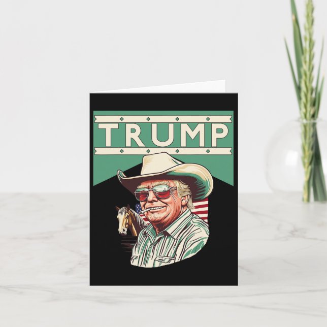Tarjeta Vaquero Trump es mi presidente (Anverso)