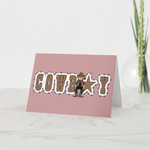 Tarjeta Vaqueros felices deseos de cumpleaños - Occidente