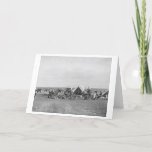 Tarjeta Vaqueros que se sientan alrededor de la fotografía