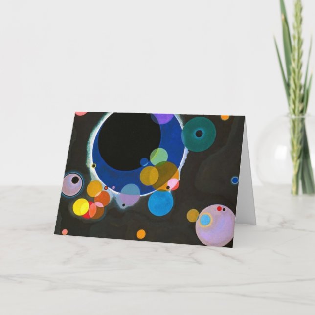 Tarjeta Varios Círculos Wassil Kandinsky (Anverso)