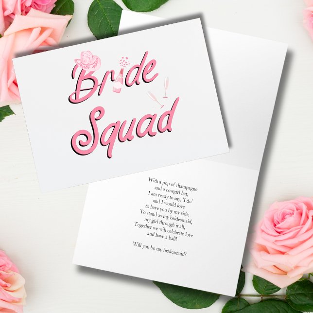 Tarjeta ¿Vas A Estar En Mi Gorra De Novias De Escuadrón De (Subido por el creador)