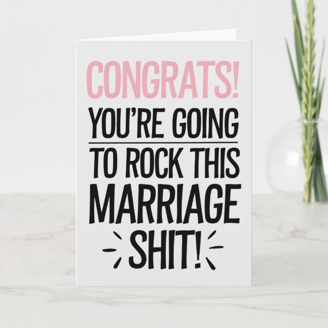 Tarjeta Vas a Romper este Matrimonio Boda Divertida (Anverso)