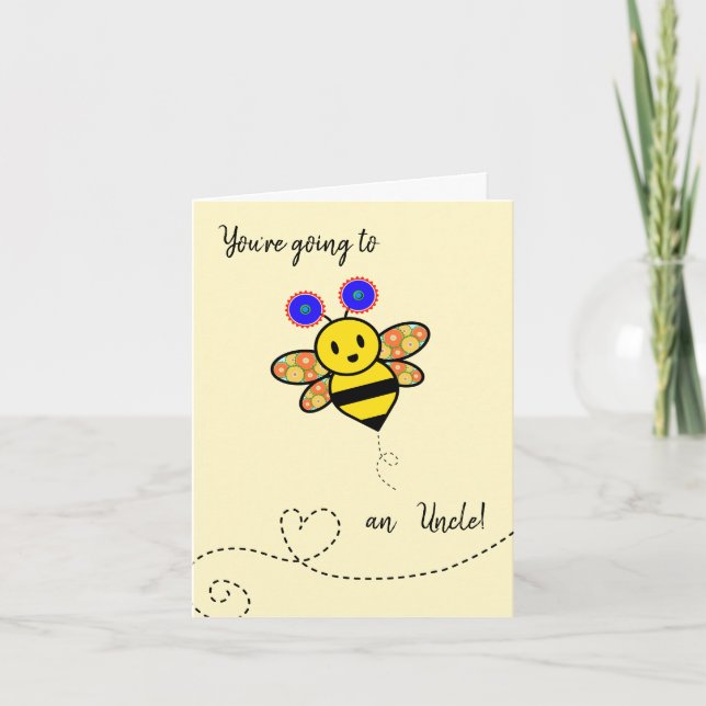 Tarjeta Vas a ser un tío - felicitaciones (Anverso)