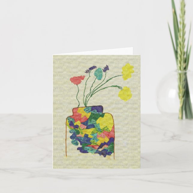 Tarjeta Vase con flores - Notecard (Anverso)