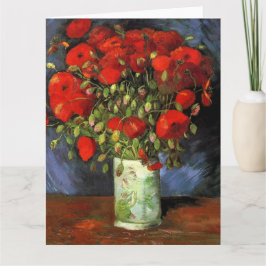 Tarjeta Vase con los rojos de Vincent Van Gogh